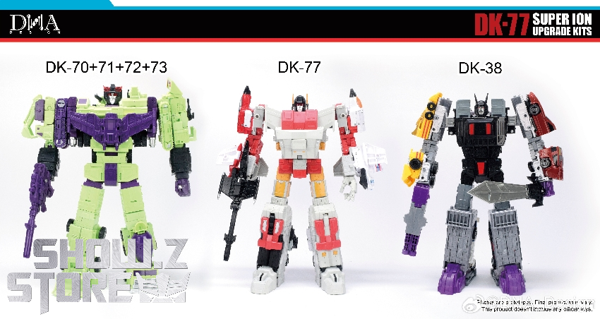 DK-77 Super Ion upgrade kit shows multiple Super Ion robot unit variants DK-77 Super Ion upgrade kit shows multiple Super Ion robot unit variants