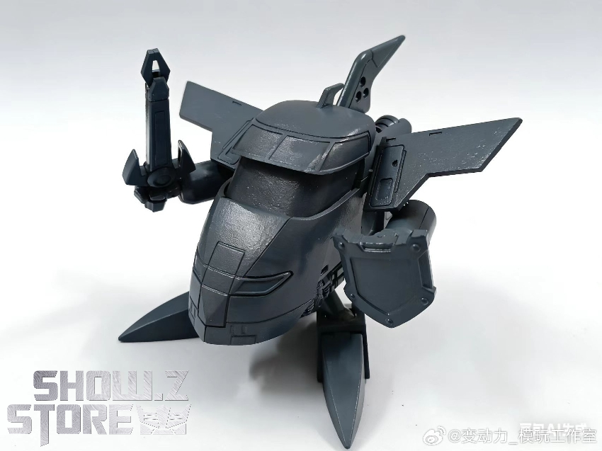 DL-01 Hikarian Nozomi robot detailed side profile with folded components DL-01 Hikarian Nozomi robot detailed side profile with folded components
