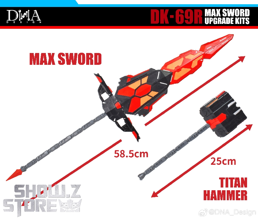 DNA Design DK-69R Max Sword red and black upgrade kit installed DNA Design DK-69R Max Sword red and black upgrade kit installed