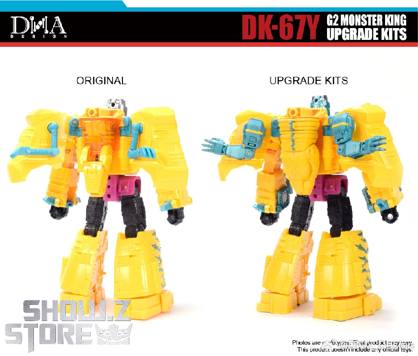 DNA DK-67Y G2 Monster King upgrade kits assembled yellow robot DNA DK-67Y G2 Monster King upgrade kits assembled yellow robot