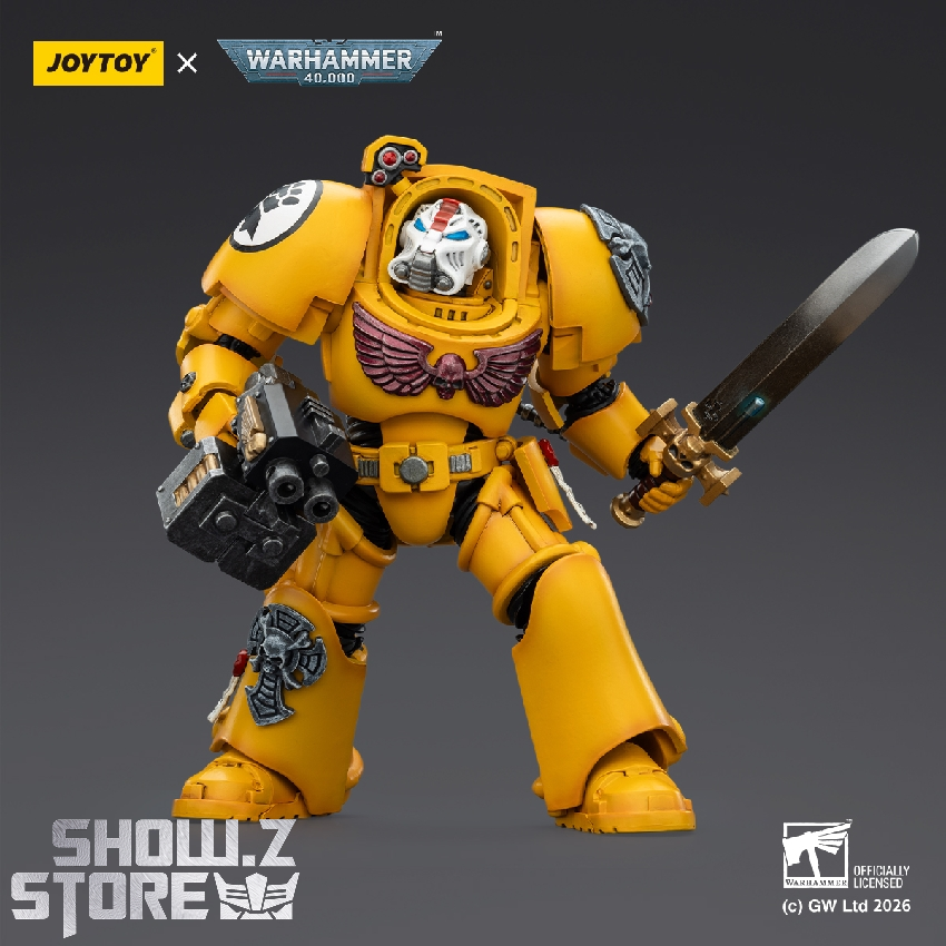 Imperial Fists Terminator side view with melee weapon Imperial Fists Terminator side view with melee weapon