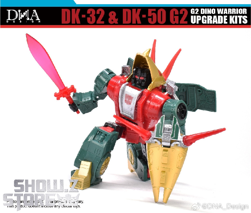 DNA Design upgrade kit showing red and green armor pieces DNA Design upgrade kit showing red and green armor pieces
