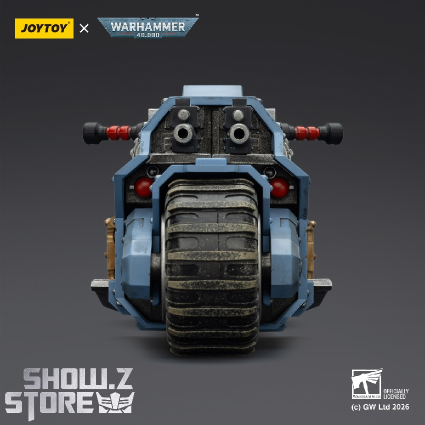 JoyToy Space Wolves blue combat bike front view JoyToy Space Wolves blue combat bike front view