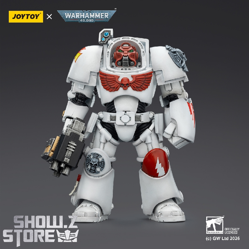 JoyToy 1/18 White Scars Terminator 2 front facing JoyToy 1/18 White Scars Terminator 2 front facing