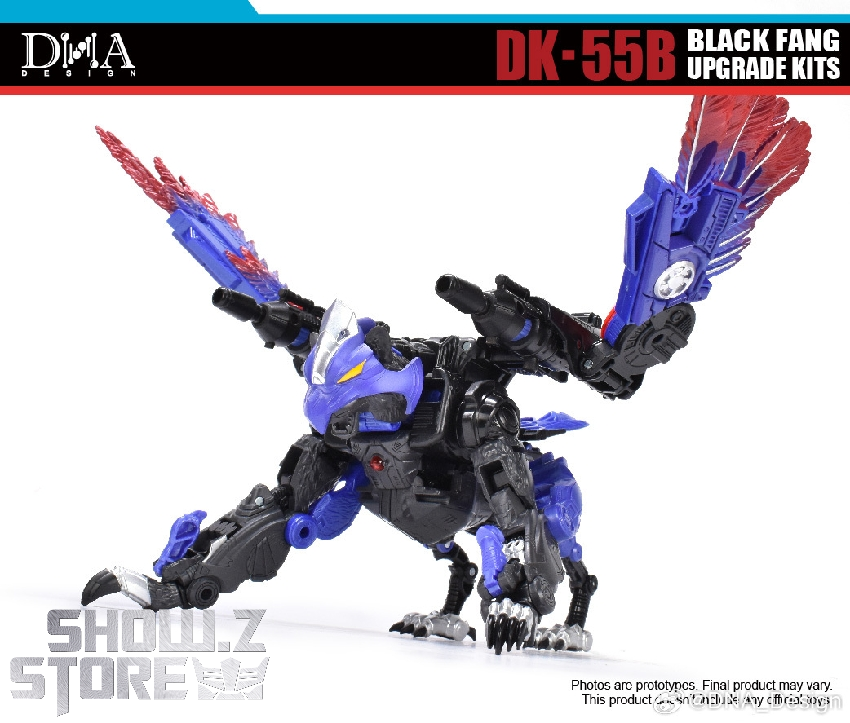 Black Fang beast mode with extended wings and weapons Black Fang beast mode with extended wings and weapons