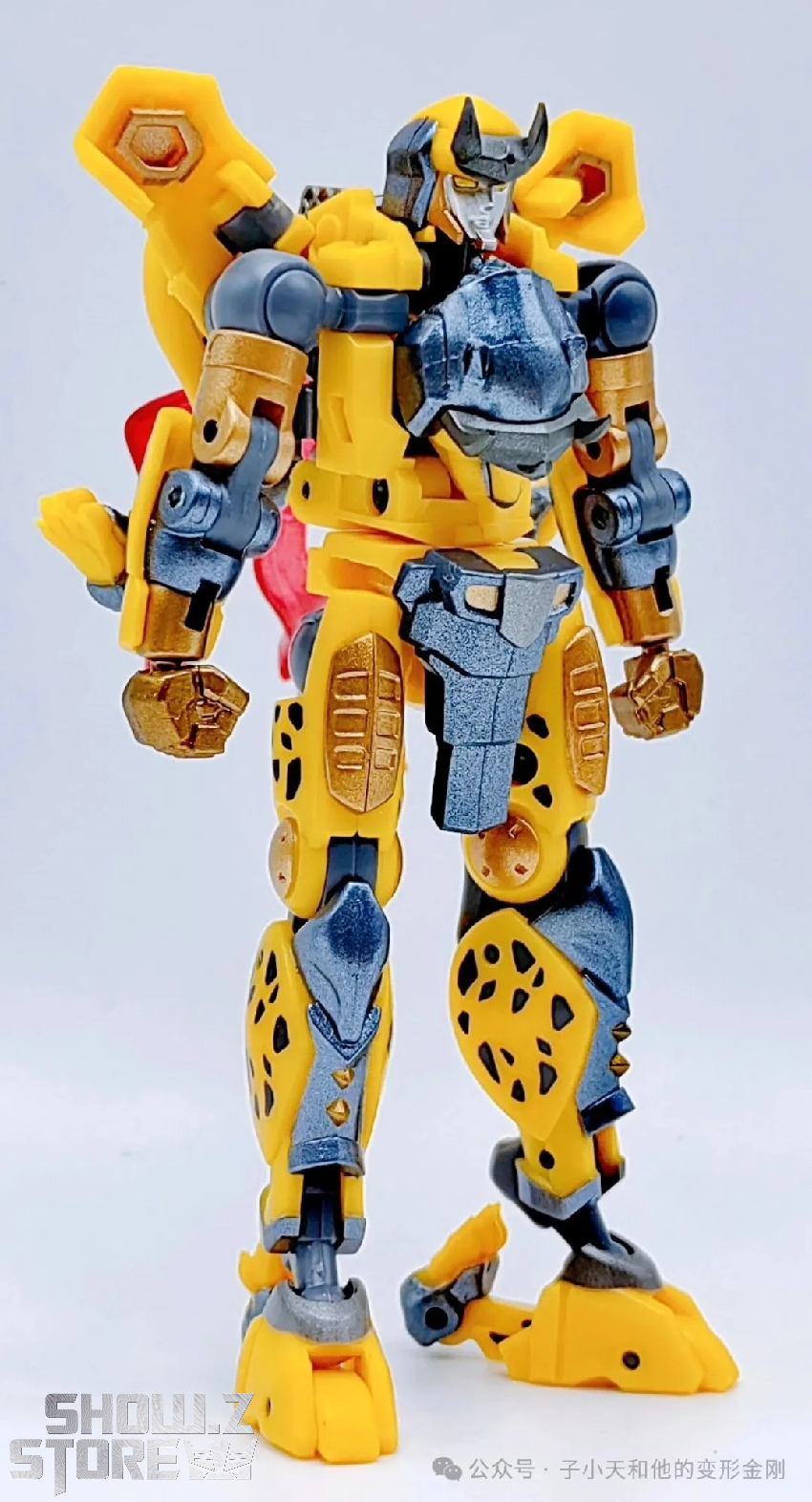EX-76 Cheetor beast mode robot character with yellow and blue finish and feline animal design parts EX-76 Cheetor beast mode robot character with yellow and blue finish and feline animal design parts