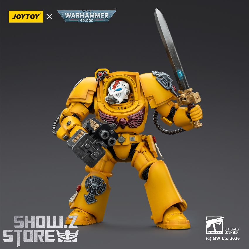 Imperial Fists Terminator action pose with sword Imperial Fists Terminator action pose with sword