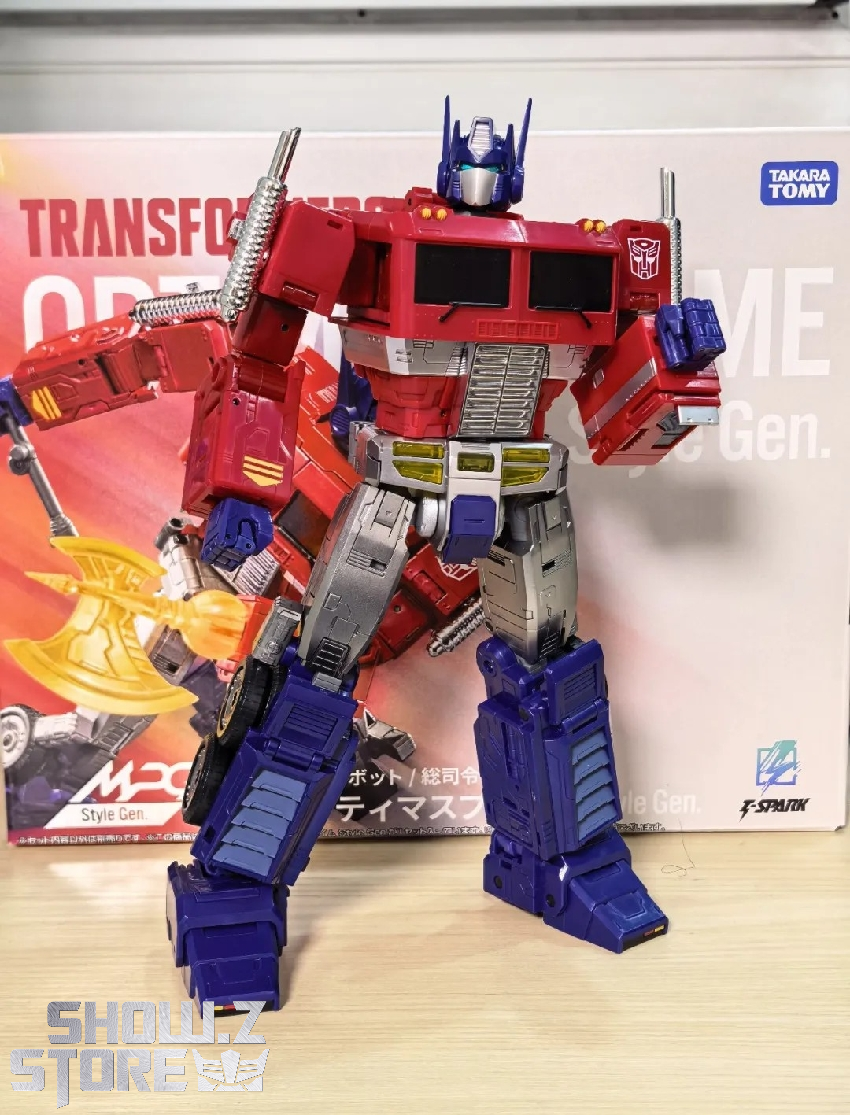 Transformers MPG-17 Optimus Prime in robot form displayed Transformers MPG-17 Optimus Prime in robot form displayed