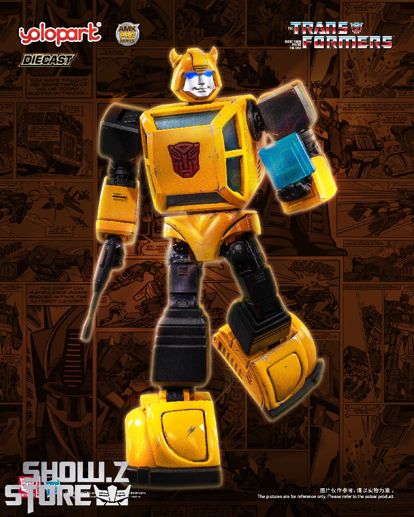 YOLO-AMKPG1BB Yolopark AMK Pro G1 Bumblebee (10/13) - poseable articulation detail YOLO-AMKPG1BB Yolopark AMK Pro G1 Bumblebee pre-assembled model kit - poseable articulation detail