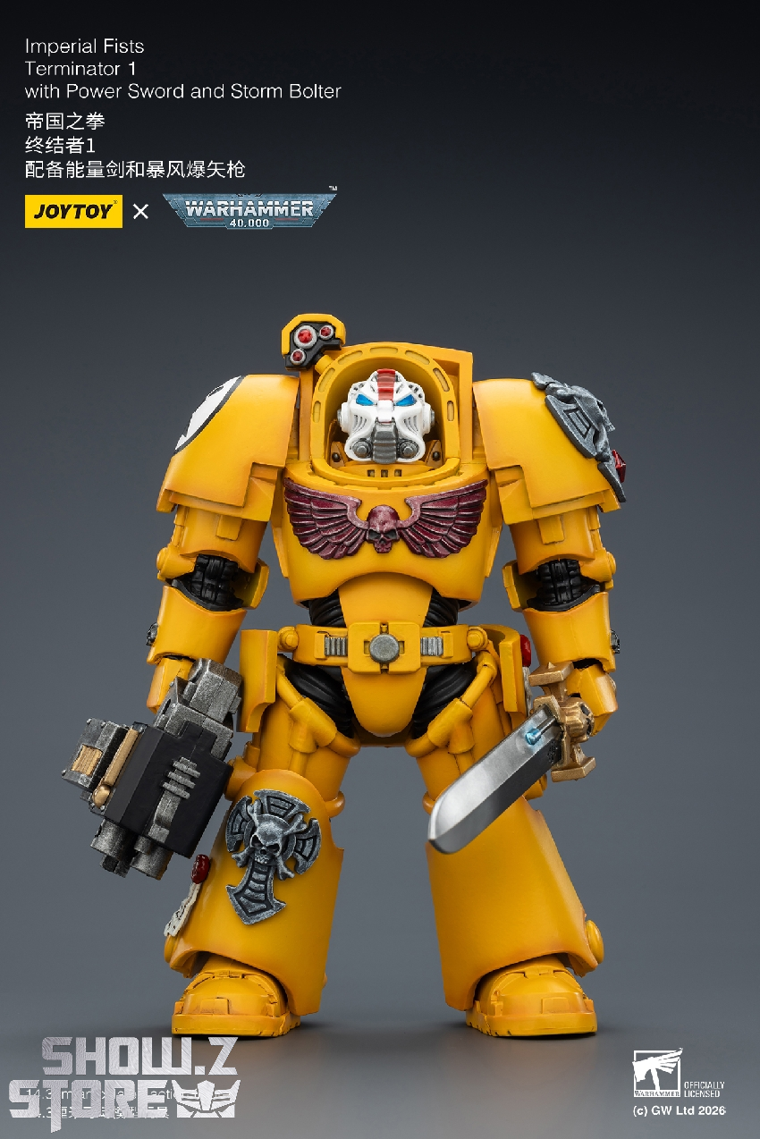 JoyToy JT03158 Imperial Fists Terminator 1 1/18 Figure - Image 13 JoyToy JT03158 Imperial Fists Terminator 1 1/18 Figure - Image 13
