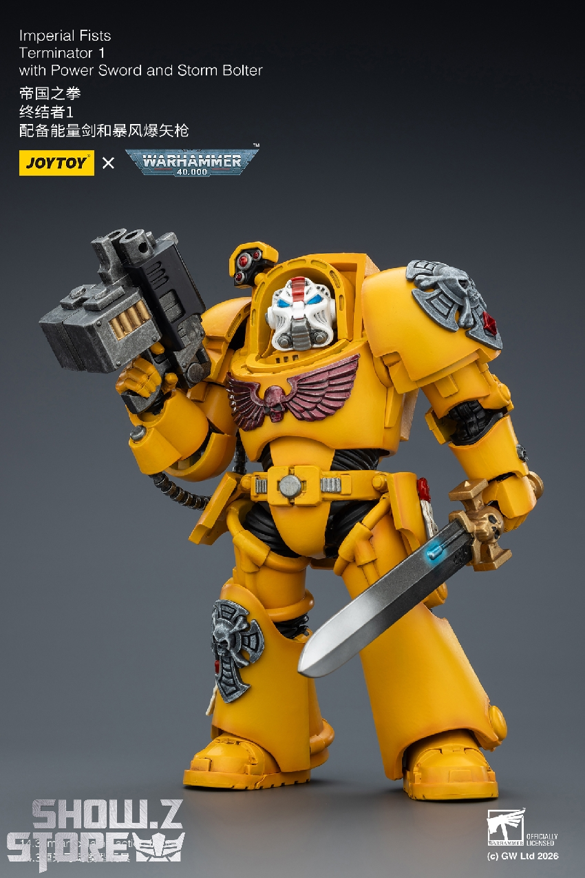 JoyToy JT03158 Imperial Fists Terminator 1 1/18 Figure - Image 14 JoyToy JT03158 Imperial Fists Terminator 1 1/18 Figure - Image 14