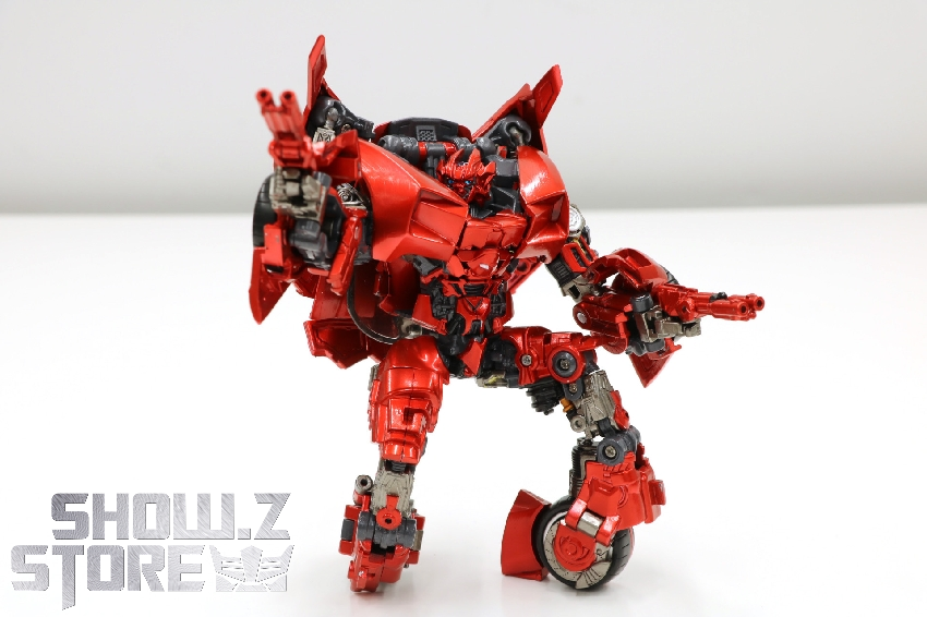Takara Tomy Masterpiece MPMN-02 Sideswipe red robot standing pose Takara Tomy Masterpiece MPMN-02 Sideswipe red robot standing pose