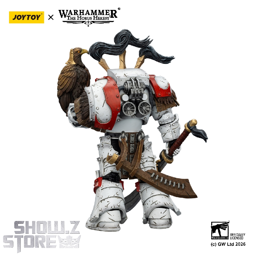 JT03486 back (white background) Back view of JoyToy JT03486 Warhammer 40K White Scars Legion Praetor 1/18 figure on white background