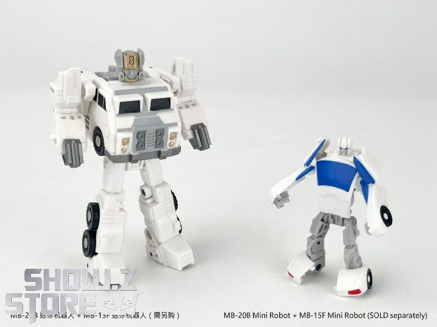 MB-20B Overload robot and white smaller robot scale comparison MB-20B Overload robot and white smaller robot scale comparison