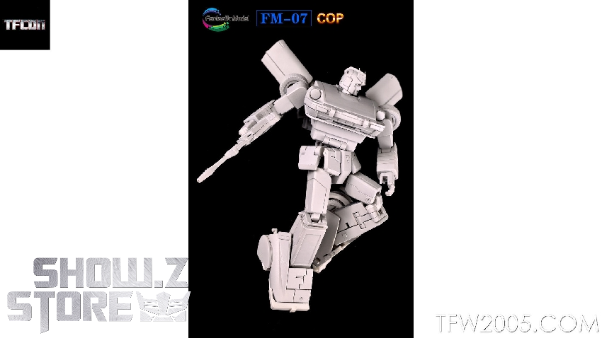 White transformer with gray armor detailed figure White transformer with gray armor detailed figure