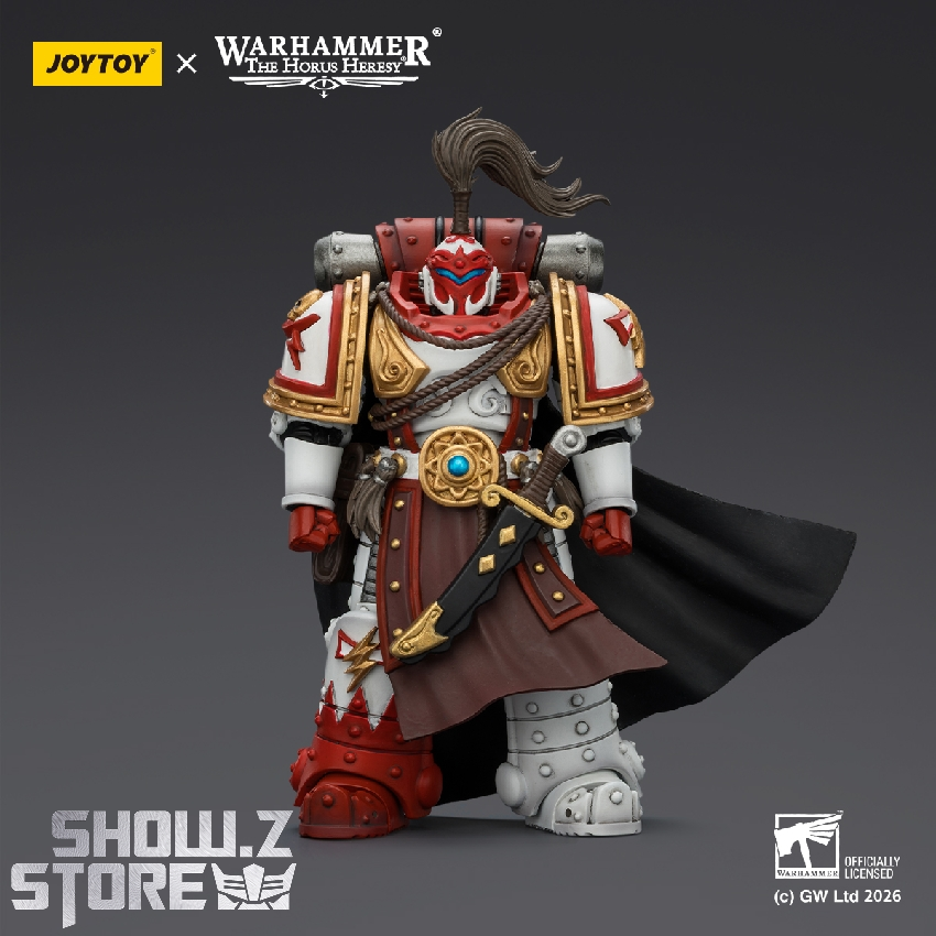 JoyToy Warhammer Horus Khan in ornate armor with red robe and helmet JoyToy Warhammer Horus Khan in ornate armor with red robe and helmet