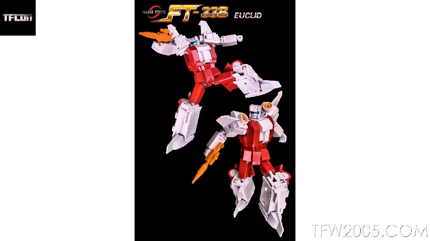 Red robot dynamic action pose weapons raised Red robot dynamic action pose weapons raised