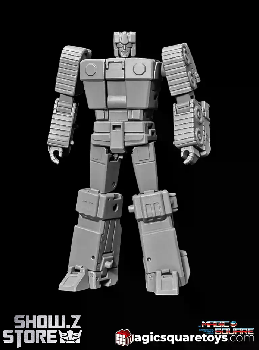 Magic Square MS-B64 Nosecone white and gray robot front pose Magic Square MS-B64 Nosecone white and gray robot front pose