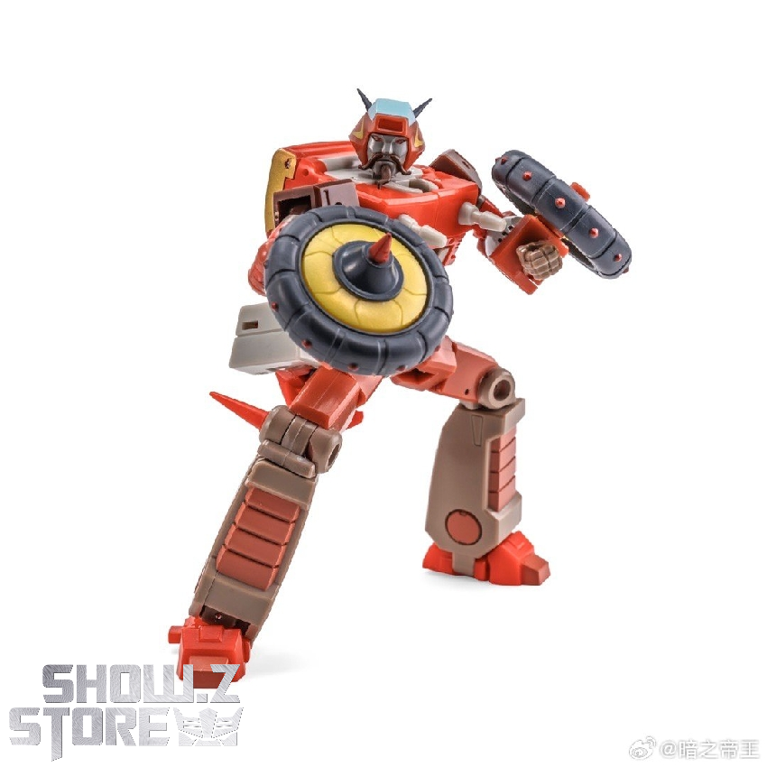 Newage H75 Wyatt Wreck Gar red robot transformation action pose Newage H75 Wyatt Wreck Gar red robot transformation action pose