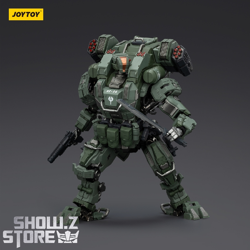 JoyToy Dark Source APOC Falcon 02 Rapid Assault mech with military rifle pose JoyToy Dark Source APOC Falcon 02 Rapid Assault mech with military rifle pose