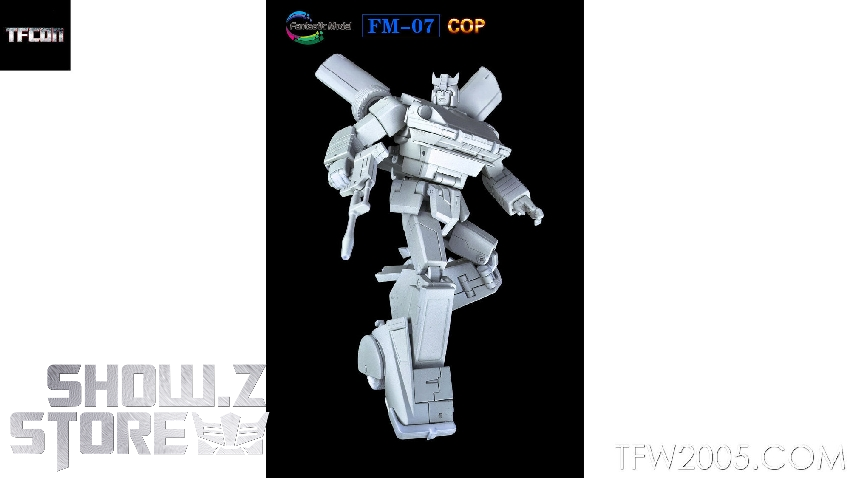 Prowl police robot in standing pose multiple angles Prowl police robot in standing pose multiple angles