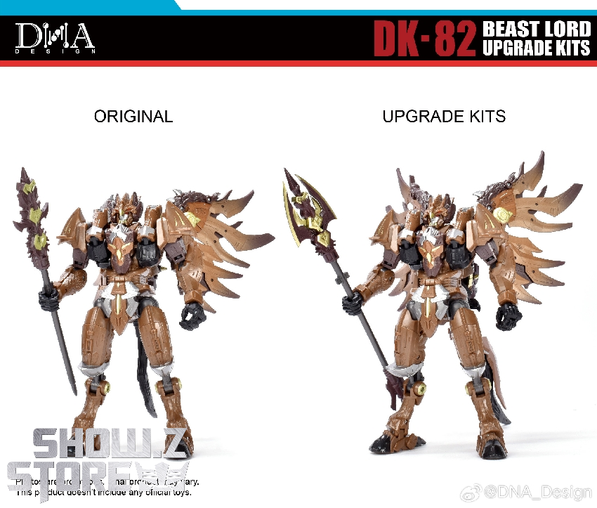DNA Design DK-82 Beast Lord upgraded form in action pose with weapons DNA Design DK-82 Beast Lord upgraded form in action pose with weapons