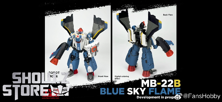 FansHobby MB-22B Blue Sky Flame robot pose FansHobby MB-22B Blue Sky Flame robot pose