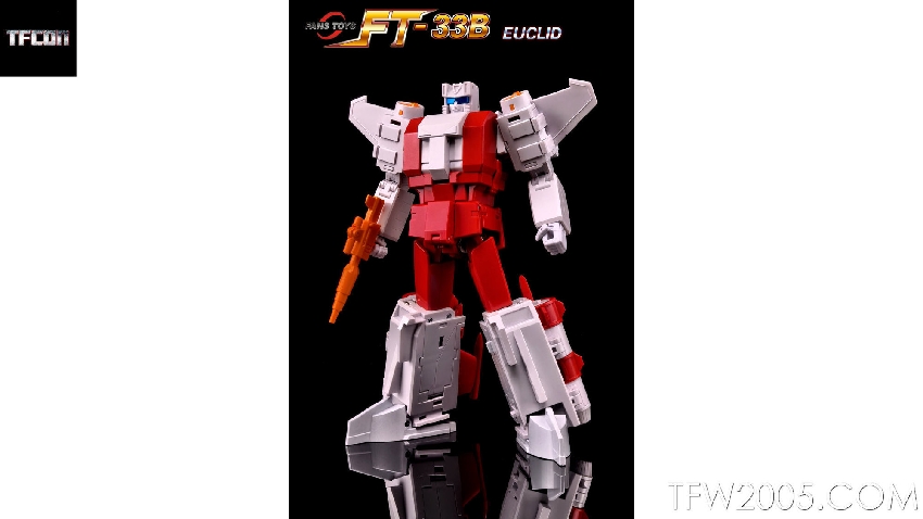 FansToys Euclid red white robot humanoid form FansToys Euclid red white robot humanoid form