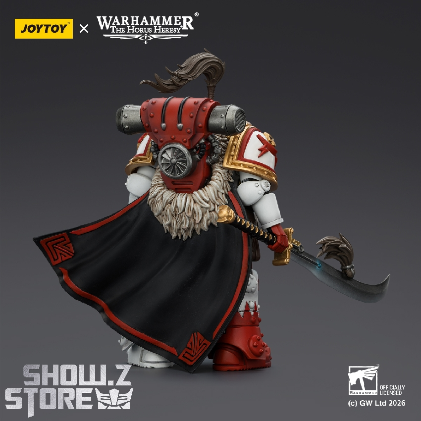 JoyToy Warhammer Khan figure from behind showing detailed armor and cape JoyToy Warhammer Khan figure from behind showing detailed armor and cape