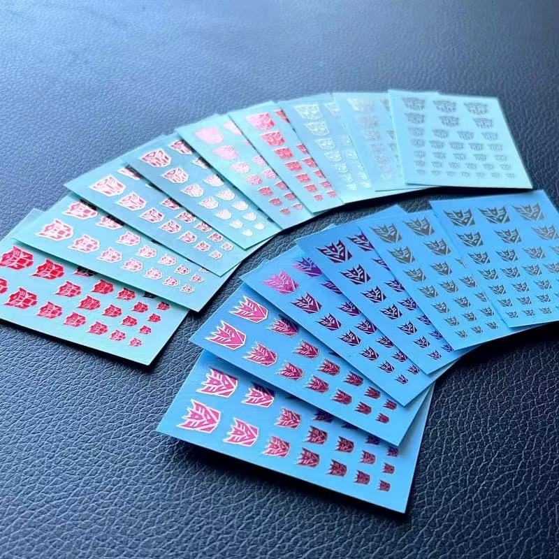 Transformers Autobots decal assortment multiple sizes metallic finish Transformers Autobots decal assortment multiple sizes metallic finish