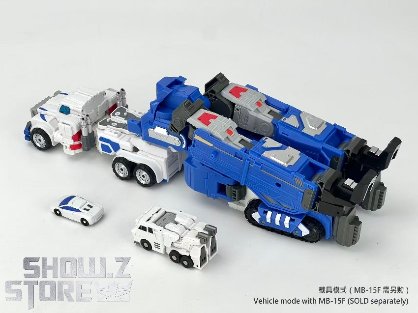FansHobby MB-20B Ultra X-Load Overload white and blue robot with truck FansHobby MB-20B Ultra X-Load Overload white and blue robot with truck
