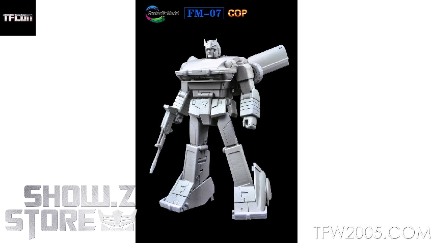 Fantastic Model FM-07 Cop Prowl white robot front view Fantastic Model FM-07 Cop Prowl white robot front view