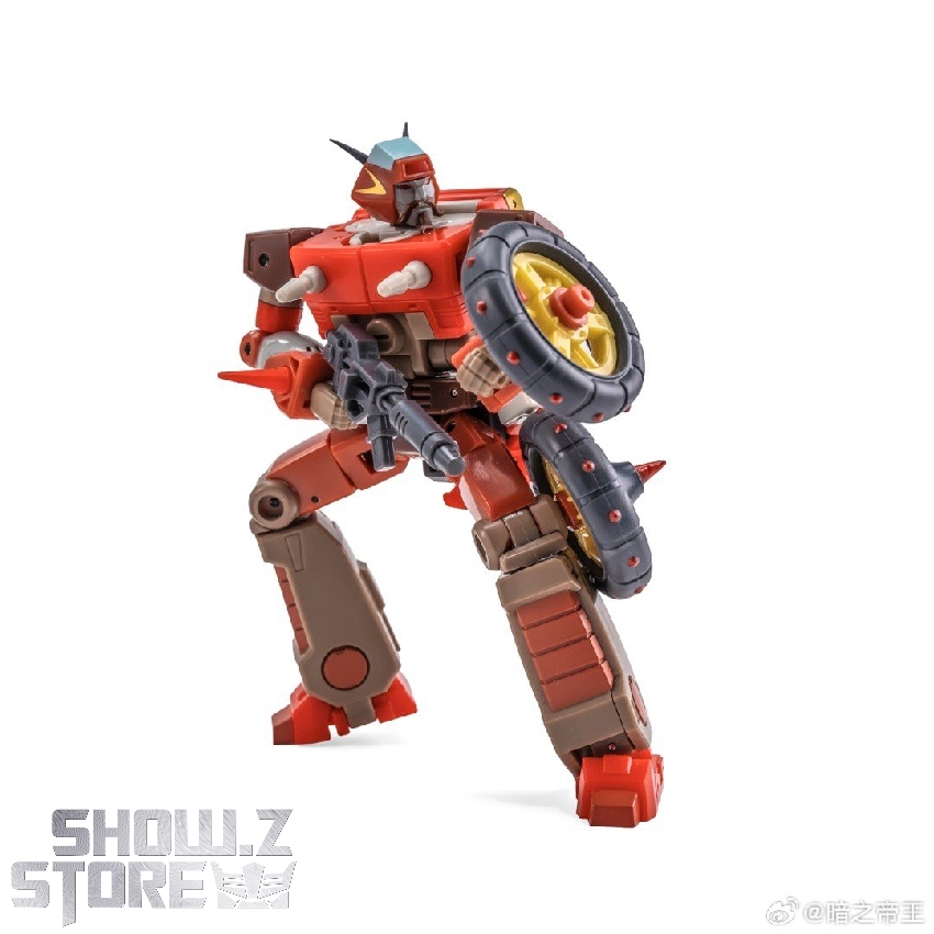 Newage H75 Wyatt Wreck Gar red robot motorcycle transformation form Newage H75 Wyatt Wreck Gar red robot motorcycle transformation form