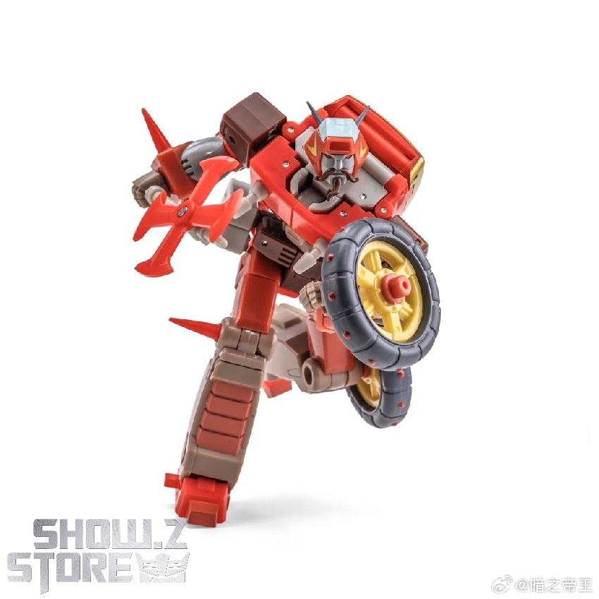 Newage H75 Wyatt Wreck Gar red robot dynamic articulated battle pose Newage H75 Wyatt Wreck Gar red robot dynamic articulated battle pose