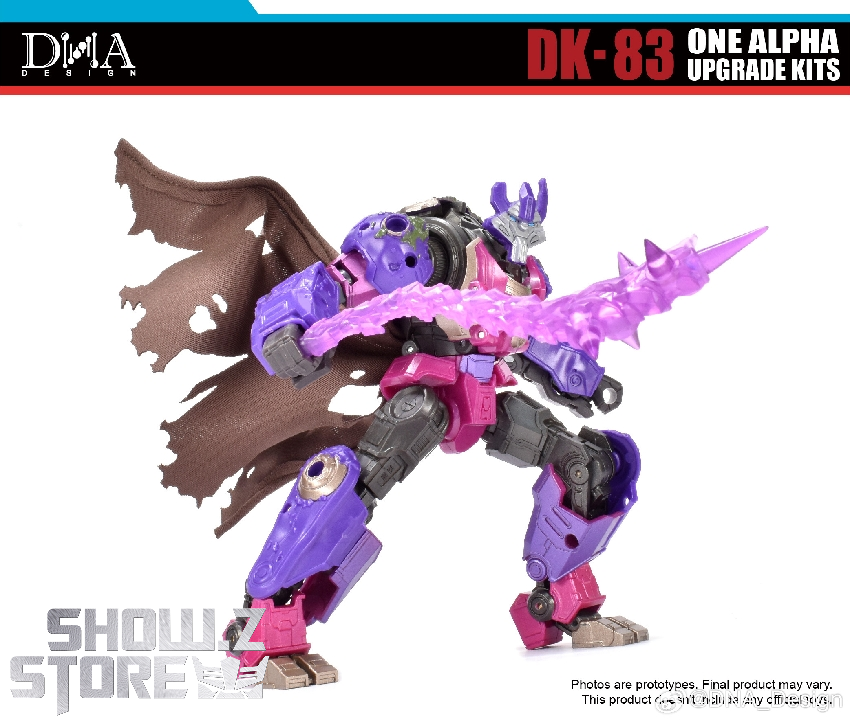 Upgraded One Alpha robot with magenta armor and effect pieces Upgraded One Alpha robot with magenta armor and effect pieces