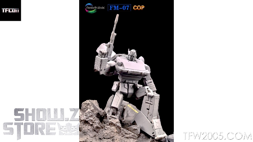 White robot with weapon accessory action display White robot with weapon accessory action display