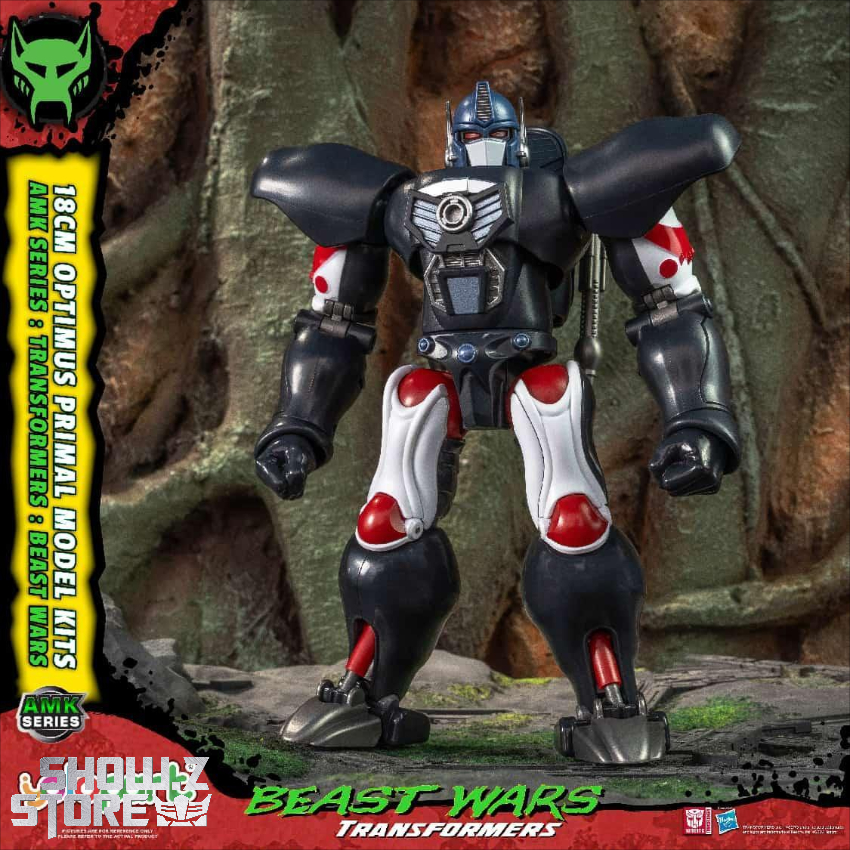 Front view of Optimus Primal with posed limbs and weapons Front view of Optimus Primal with posed limbs and weapons