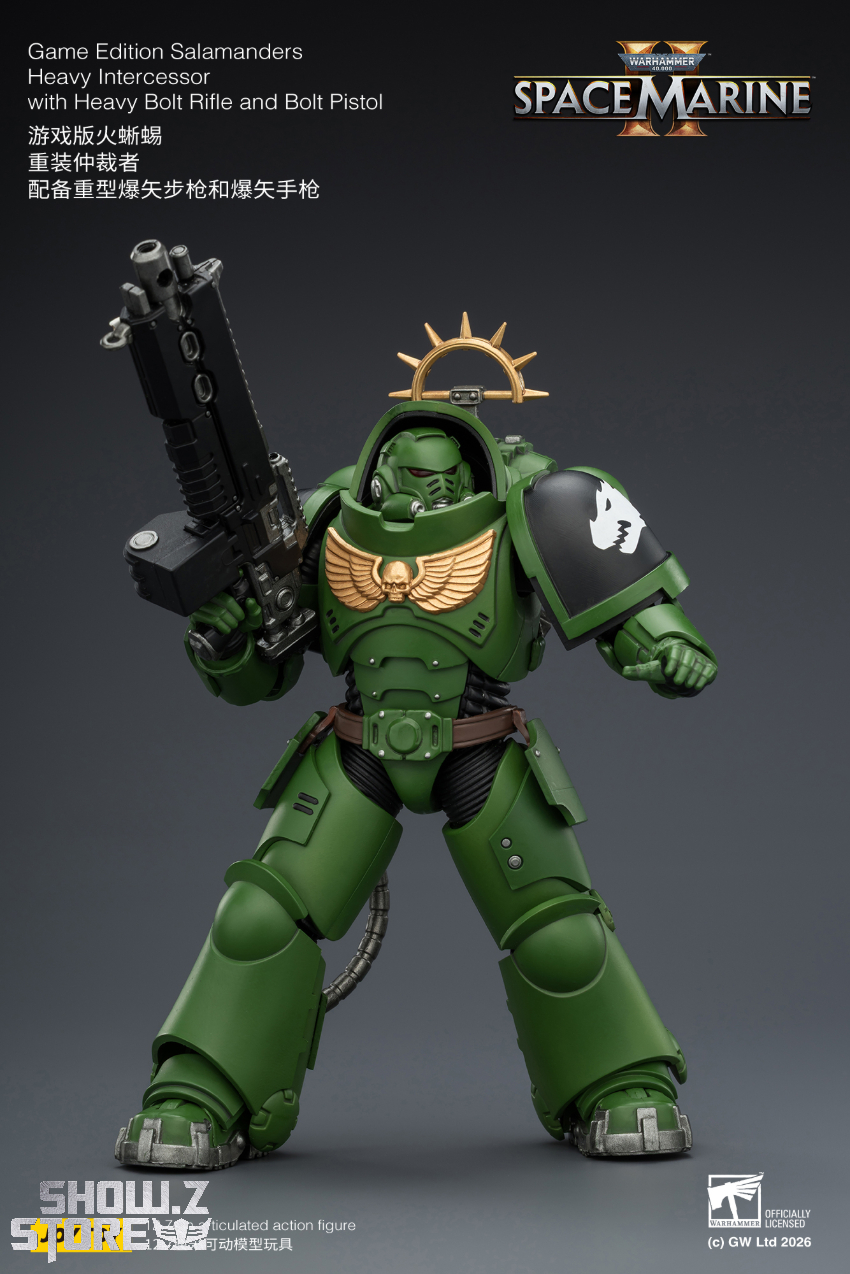 JoyToy JT03677 1/18 Warhammer 40K Game Edition Salamanders Heavy Intercessor with Heavy Bolt Rifle and Bolt Pistol - View 5 JoyToy JT03677 1/18 Warhammer 40K Game Edition Salamanders Heavy Intercessor with Heavy Bolt Rifle and Bolt Pistol - View 5