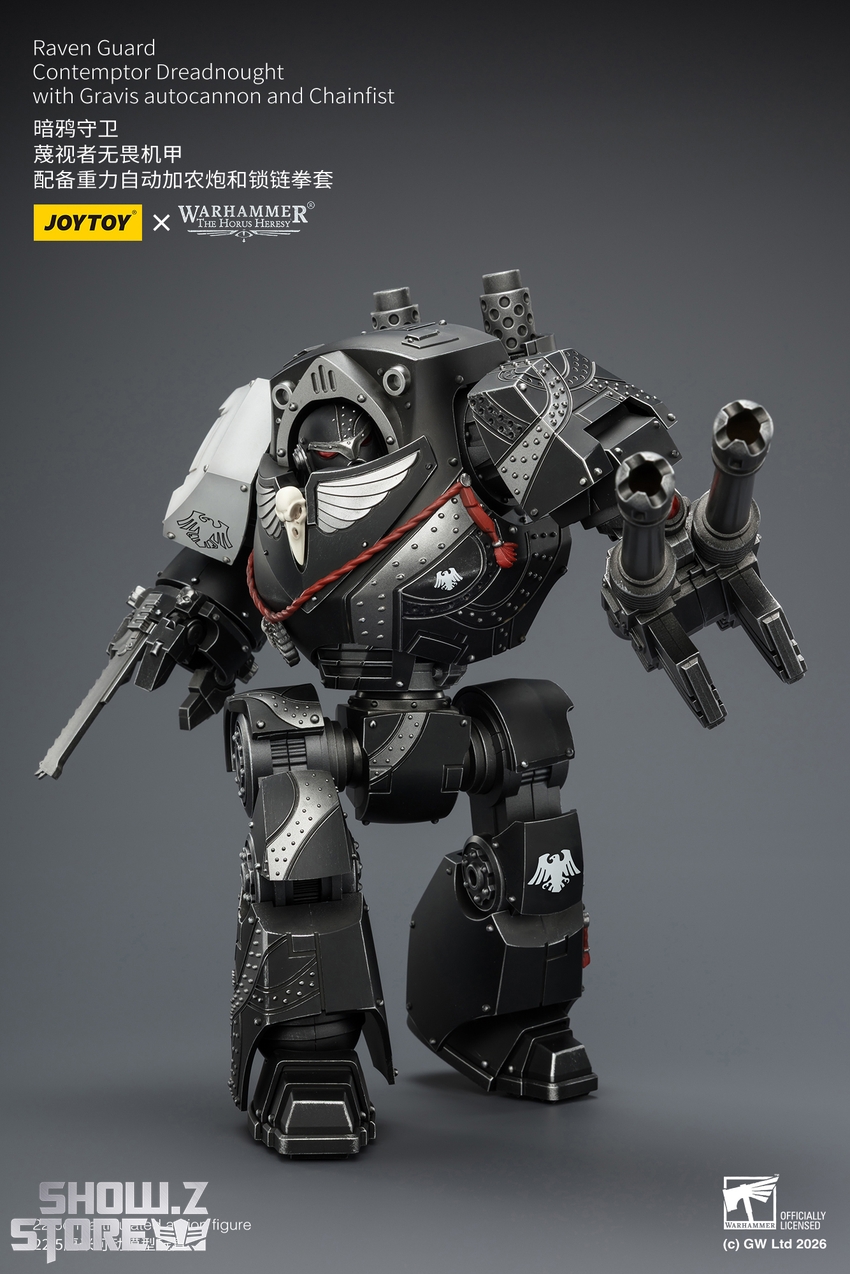 JoyToy JT04186 1/18 Warhammer The Horus Heresy Raven Guard Contemptor Dreadnought with Gravis autocannon and Chainfist - View 4 JoyToy JT04186 1/18 Warhammer The Horus Heresy Raven Guard Contemptor Dreadnought with Gravis autocannon and Chainfist - View 4