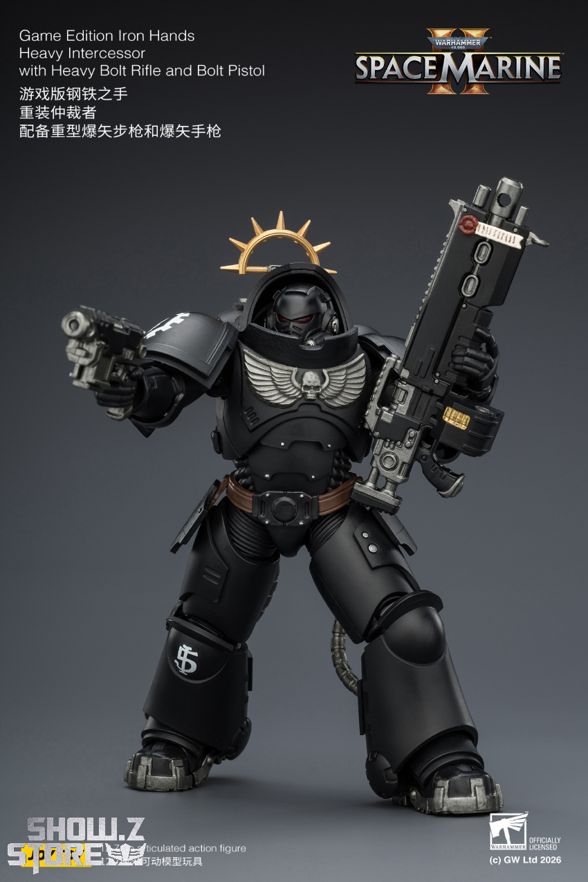 JoyToy JT03714 1/18 Warhammer 40K Game Edition Iron Hands Heavy Intercessor with Heavy Bolt Rifle and Bolt Pistol - View 8 JoyToy JT03714 1/18 Warhammer 40K Game Edition Iron Hands Heavy Intercessor with Heavy Bolt Rifle and Bolt Pistol - View 8