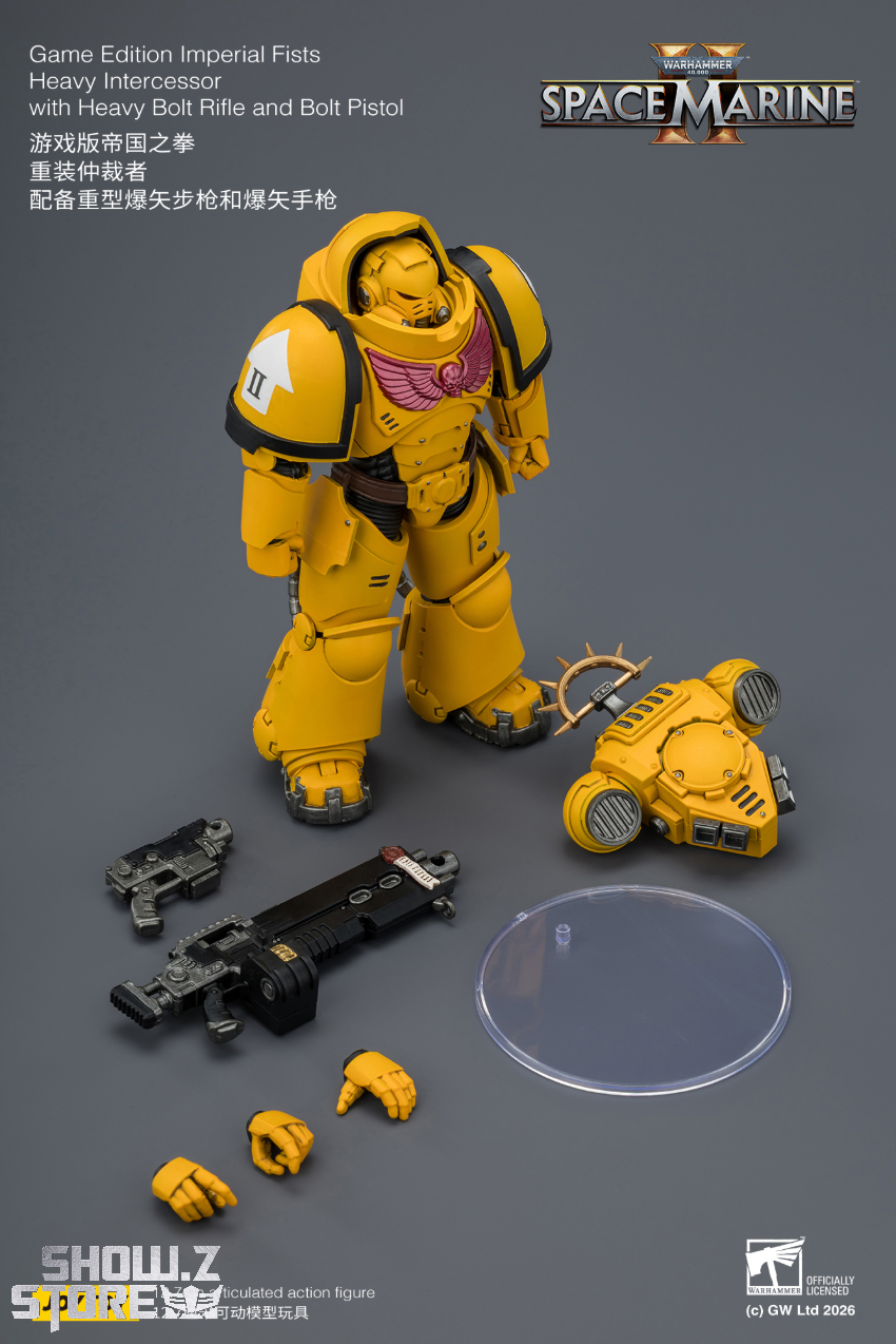 JoyToy JT03653 1/18 Warhammer 40K Game Edition Imperial Fists Heavy Intercessor with Heavy Bolt Rifle and Bolt Pistol - View 10 JoyToy JT03653 1/18 Warhammer 40K Game Edition Imperial Fists Heavy Intercessor with Heavy Bolt Rifle and Bolt Pistol - View 10