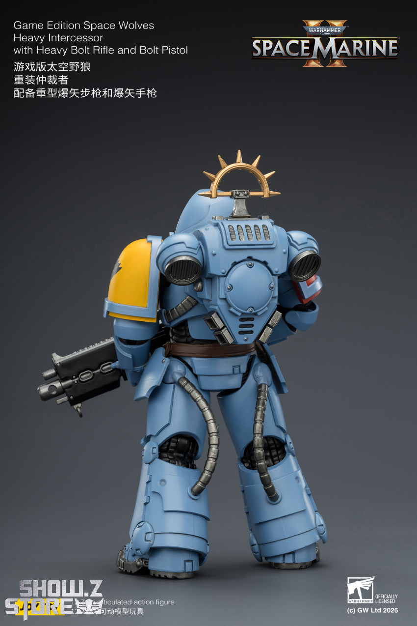 JoyToy JT03646 1/18 Warhammer 40K Game Edition Space Wolves Heavy Intercessor with Heavy Bolt Rifle and Bolt Pistol - View 4 JoyToy JT03646 1/18 Warhammer 40K Game Edition Space Wolves Heavy Intercessor with Heavy Bolt Rifle and Bolt Pistol - View 4