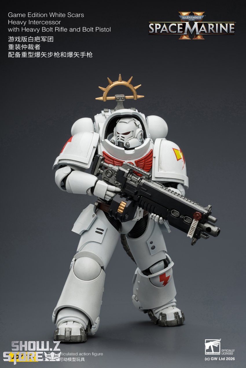 JoyToy JT03691 1/18 Warhammer 40K Game Edition White Scars Heavy Intercessor with Heavy Bolt Rifle and Bolt Pistol - View 7 JoyToy JT03691 1/18 Warhammer 40K Game Edition White Scars Heavy Intercessor with Heavy Bolt Rifle and Bolt Pistol - View 7