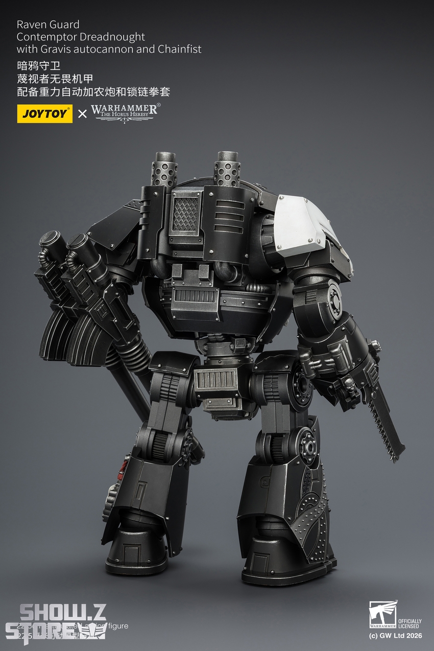 JoyToy JT04186 1/18 Warhammer The Horus Heresy Raven Guard Contemptor Dreadnought with Gravis autocannon and Chainfist - View 3 JoyToy JT04186 1/18 Warhammer The Horus Heresy Raven Guard Contemptor Dreadnought with Gravis autocannon and Chainfist - View 3