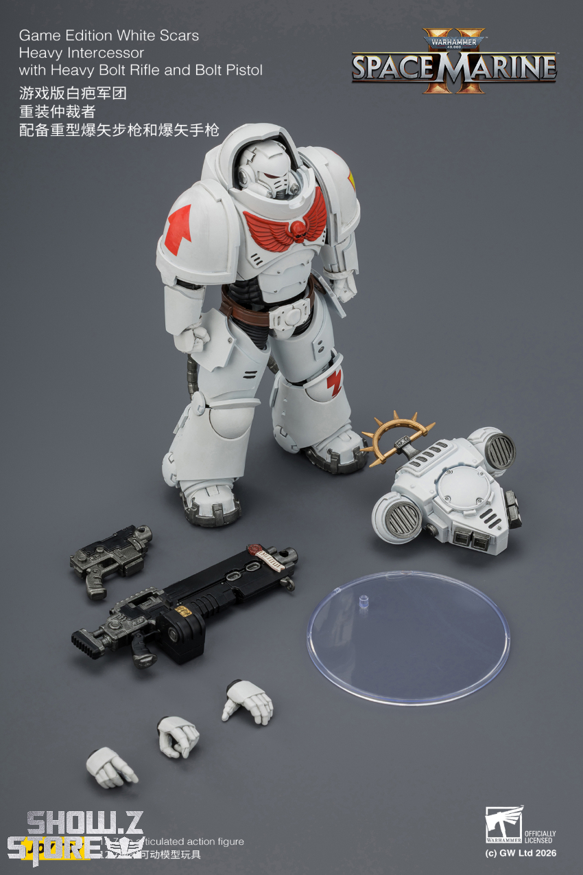 JoyToy JT03691 1/18 Warhammer 40K Game Edition White Scars Heavy Intercessor with Heavy Bolt Rifle and Bolt Pistol - View 9 JoyToy JT03691 1/18 Warhammer 40K Game Edition White Scars Heavy Intercessor with Heavy Bolt Rifle and Bolt Pistol - View 9