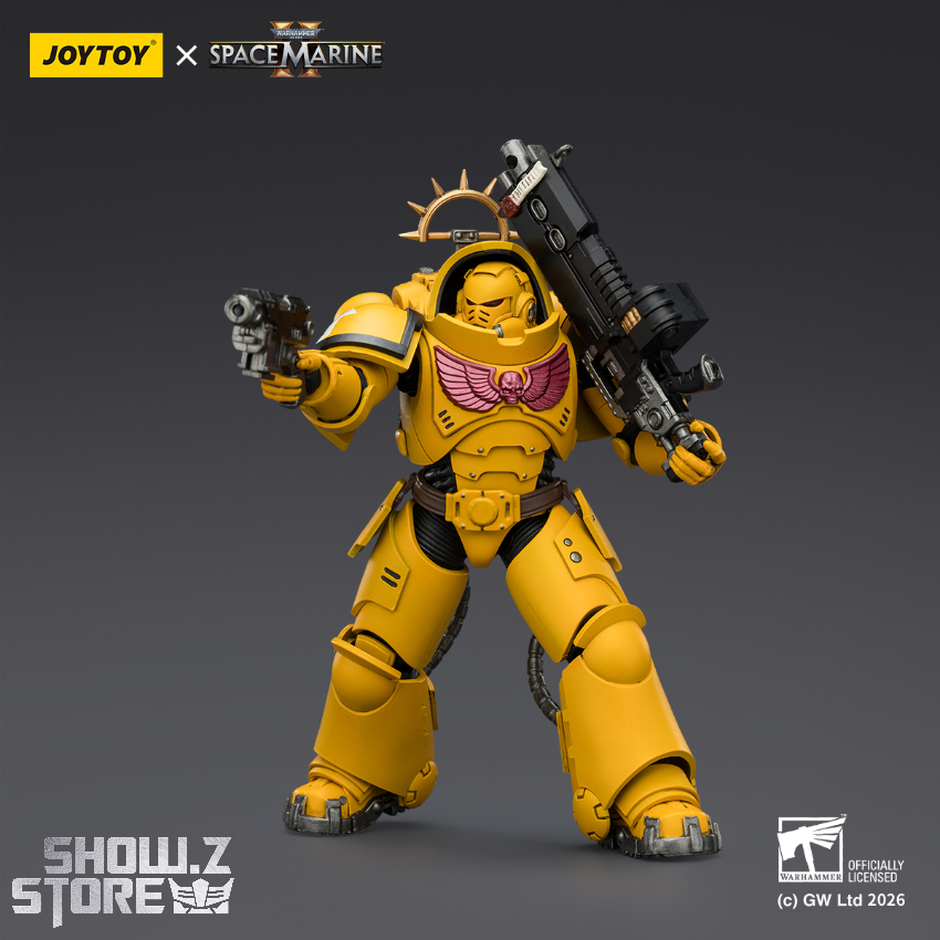 JoyToy JT03653 1/18 Warhammer 40K Game Edition Imperial Fists Heavy Intercessor with Heavy Bolt Rifle and Bolt Pistol - View 4 JoyToy JT03653 1/18 Warhammer 40K Game Edition Imperial Fists Heavy Intercessor with Heavy Bolt Rifle and Bolt Pistol - View 4