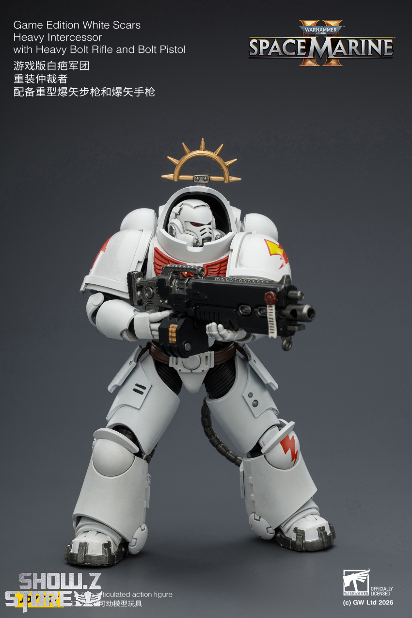 JoyToy JT03691 1/18 Warhammer 40K Game Edition White Scars Heavy Intercessor with Heavy Bolt Rifle and Bolt Pistol - View 5 JoyToy JT03691 1/18 Warhammer 40K Game Edition White Scars Heavy Intercessor with Heavy Bolt Rifle and Bolt Pistol - View 5