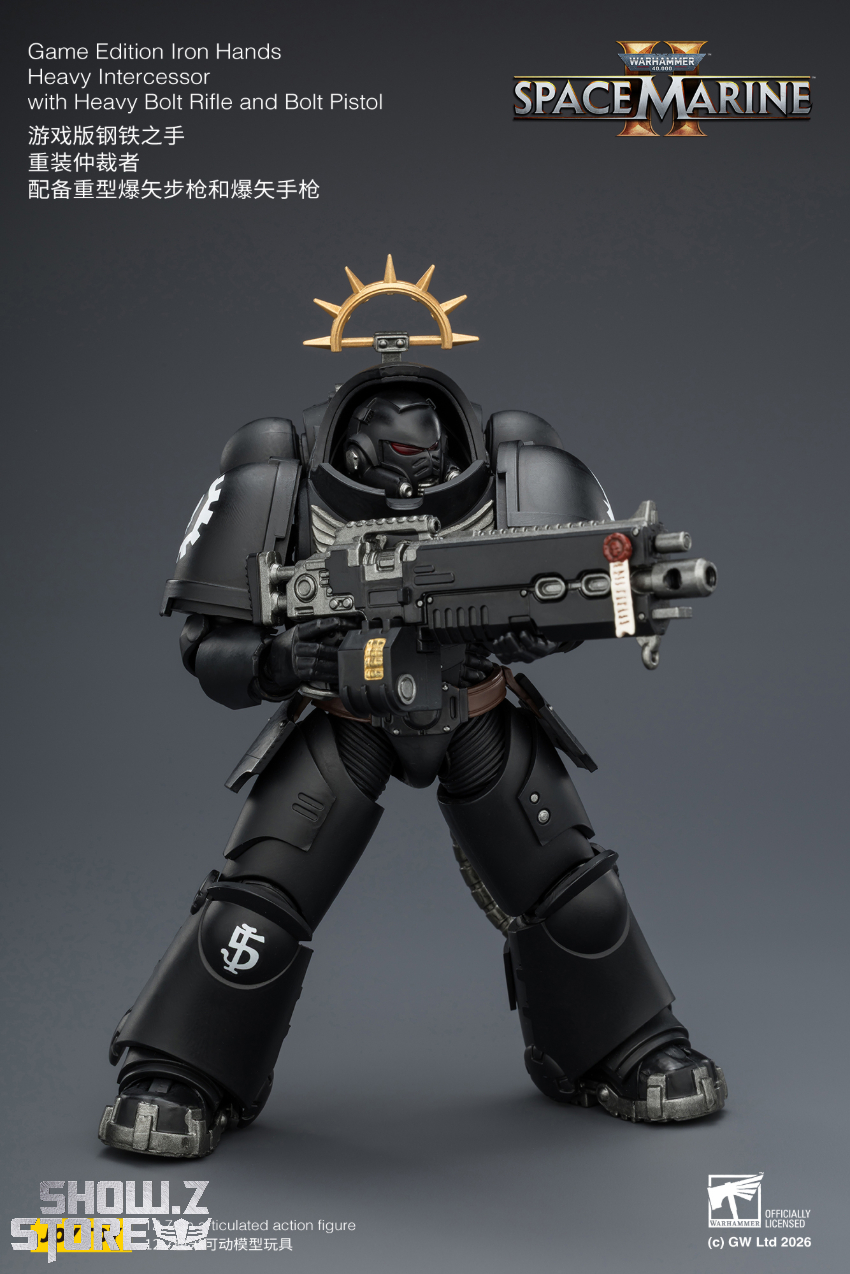 JoyToy JT03714 1/18 Warhammer 40K Game Edition Iron Hands Heavy Intercessor with Heavy Bolt Rifle and Bolt Pistol - View 6 JoyToy JT03714 1/18 Warhammer 40K Game Edition Iron Hands Heavy Intercessor with Heavy Bolt Rifle and Bolt Pistol - View 6