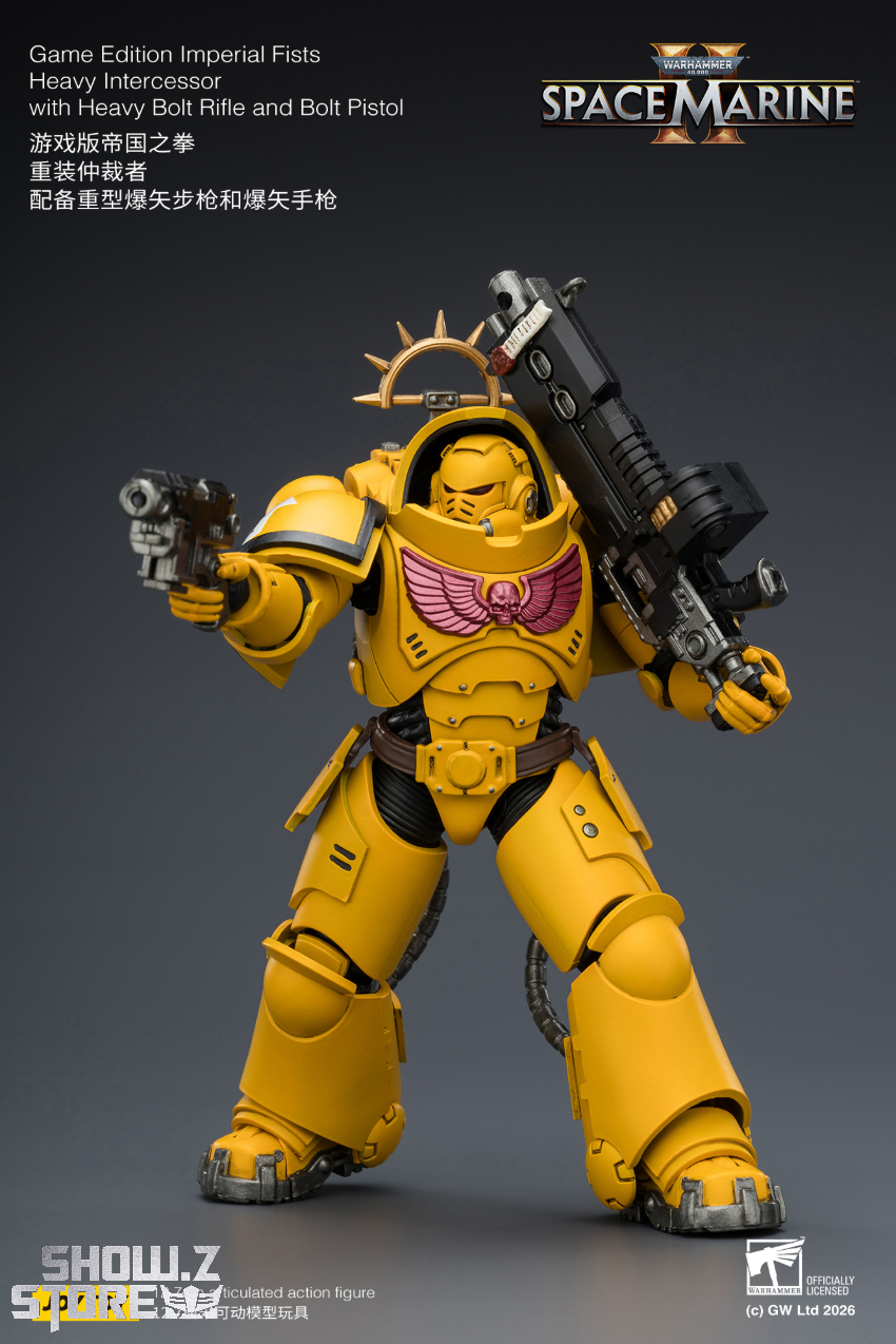 JoyToy JT03653 1/18 Warhammer 40K Game Edition Imperial Fists Heavy Intercessor with Heavy Bolt Rifle and Bolt Pistol - View 9 JoyToy JT03653 1/18 Warhammer 40K Game Edition Imperial Fists Heavy Intercessor with Heavy Bolt Rifle and Bolt Pistol - View 9