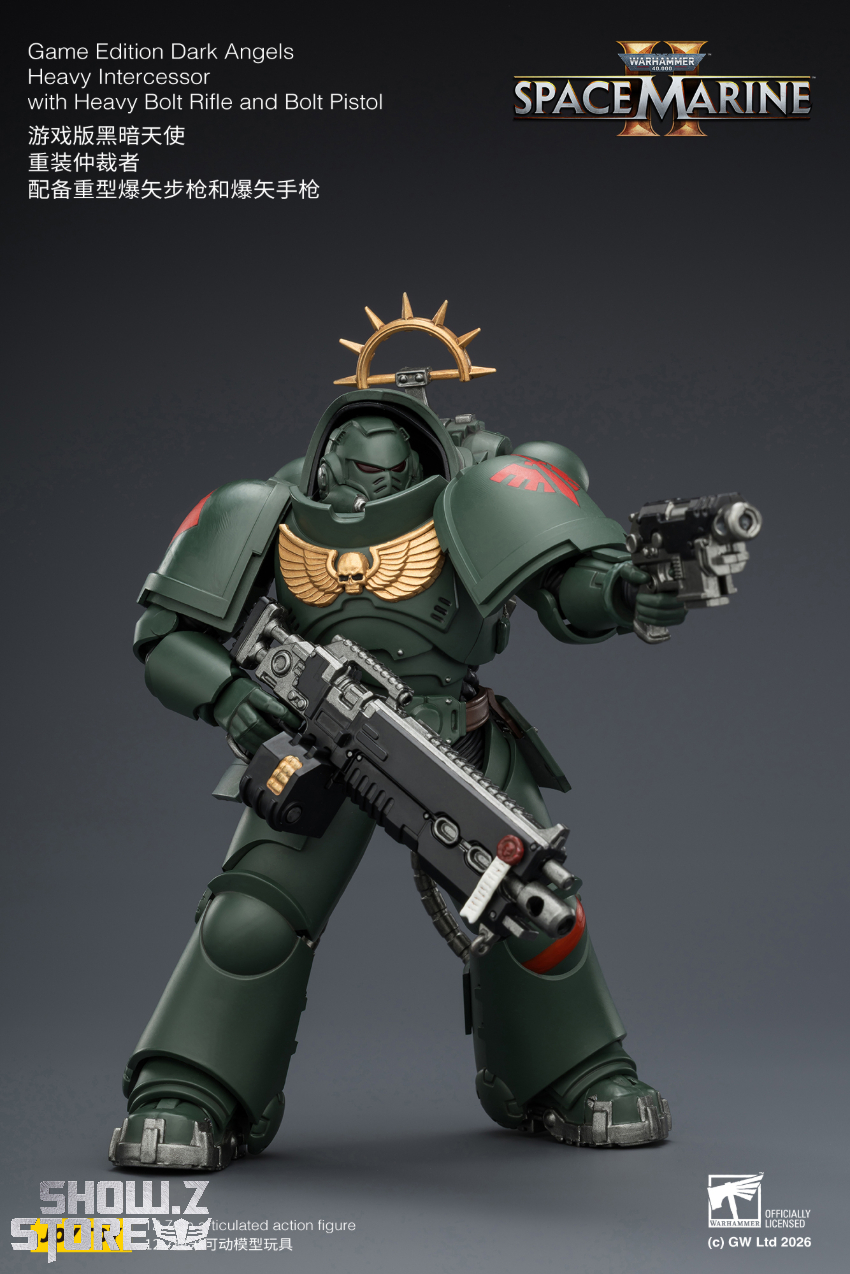 JoyToy JT03684 1/18 Warhammer 40K Game Edition Dark Angels Heavy Intercessor with Heavy Bolt Rifle and Bolt Pistol - View 10 JoyToy JT03684 1/18 Warhammer 40K Game Edition Dark Angels Heavy Intercessor with Heavy Bolt Rifle and Bolt Pistol - View 10
